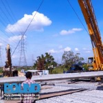 ติดตั้งคานคอนกรีตสําเร็จรูป - โรงงานผลิตเสาเข็มคอนกรีต ปอนด์