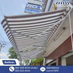 รับติดตั้งผ้าใบร้านผ้าใบตกแต่งหน้าร้านกาแฟลาดกระบัง - โชติพัฒน์ผ้าใบ