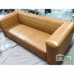Repairing a new sofa.