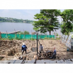 Driving micropiles in Samut Prakan