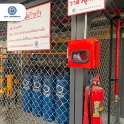 Gas station fire protection system
