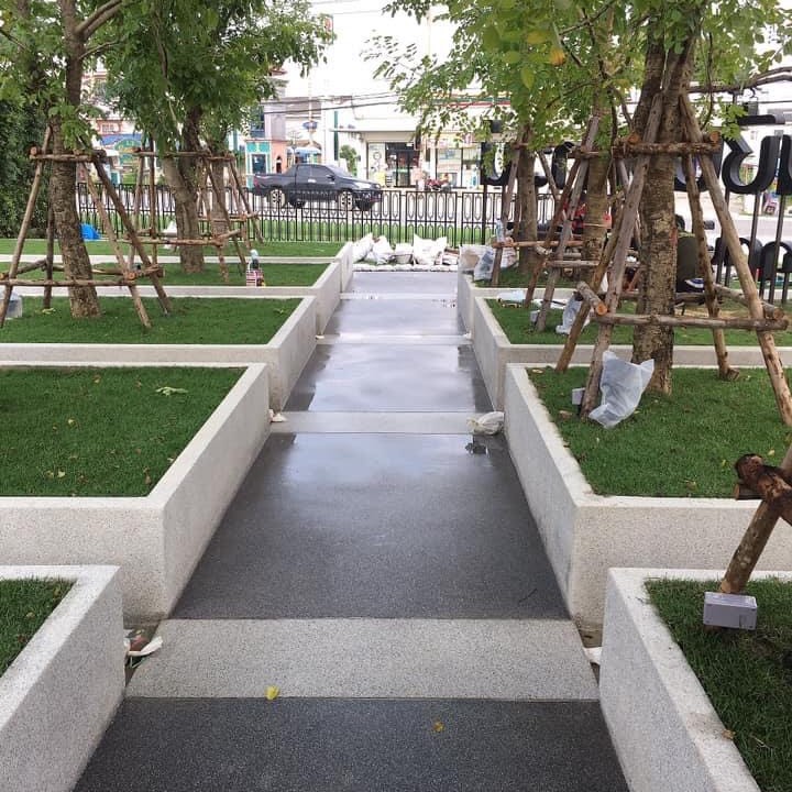 รับทำขอบปูนทรายล้าง 