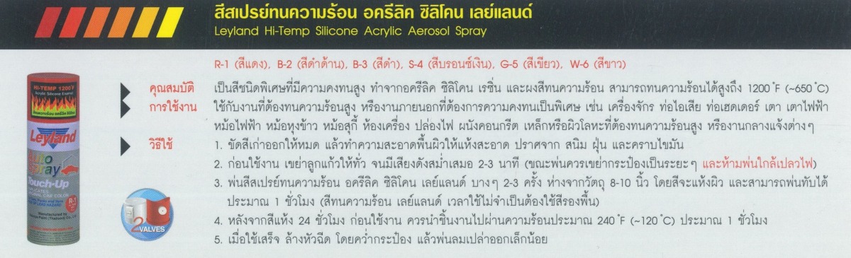 วิธีใช้ สีสเปรย์ทนความร้อน อครีลิค ซิลิโคน เลย์แลนด์
