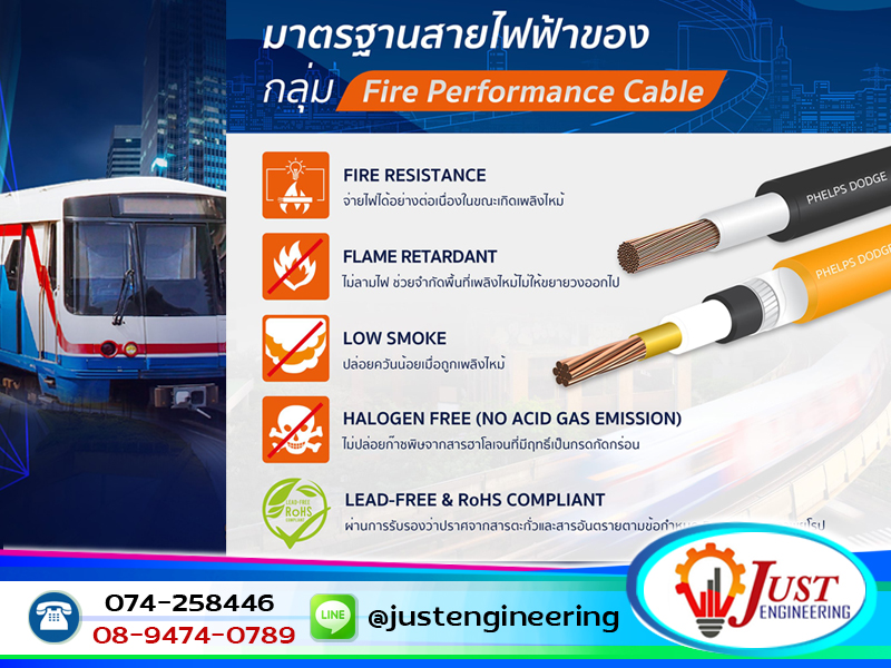 จำหน่ายสายไฟฟ้าเฟ้ลปส์ ดอด์จ สายไฟฟ้าปลอดภัย หาดใหญ่